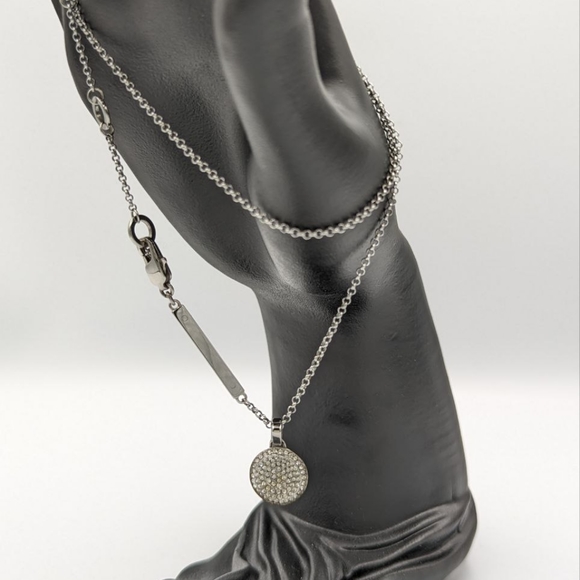 Michael Kors Brilliance Statement Necklace Silver Tone - Picture 7 of 15